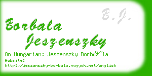 borbala jeszenszky business card